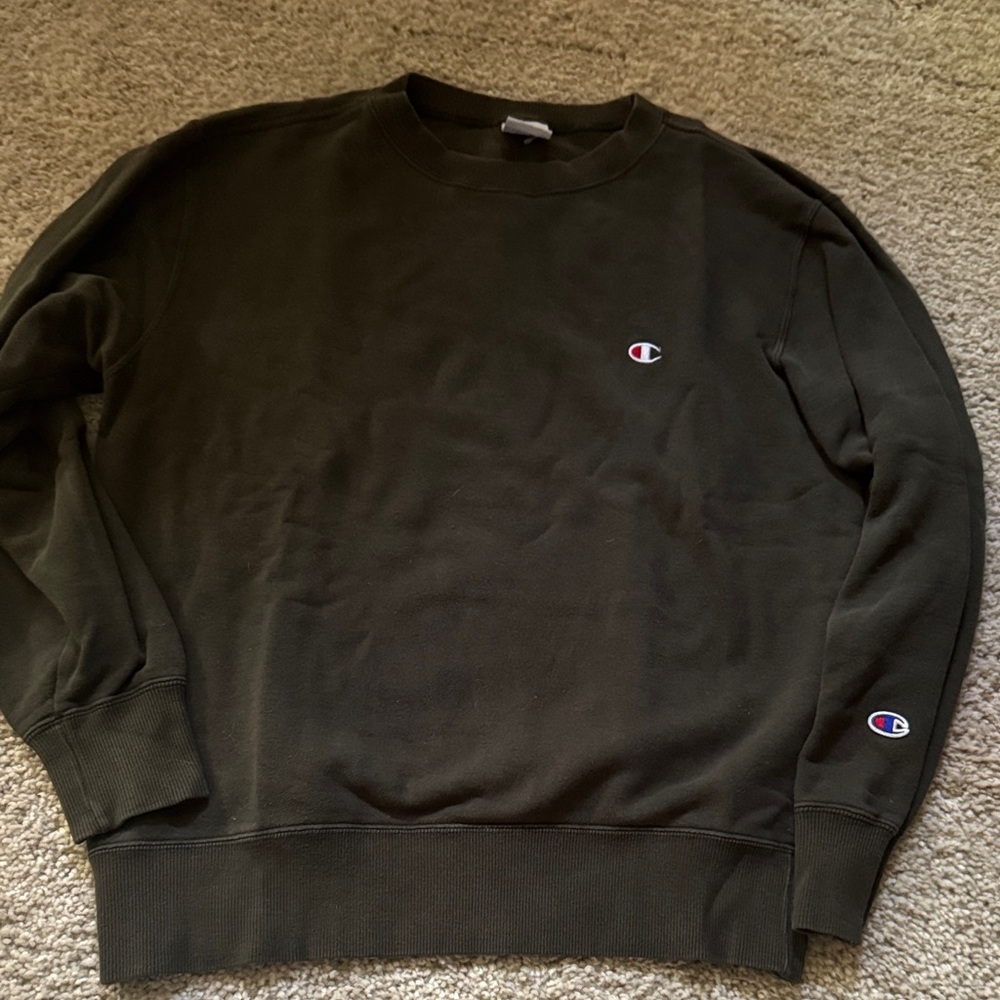 Champion Dark Green Crewneck Sweater- vintage style